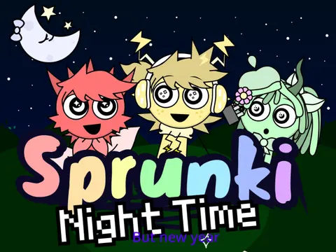 Sprunki Night Time Modded New Game Cover - Horror Retake Edition