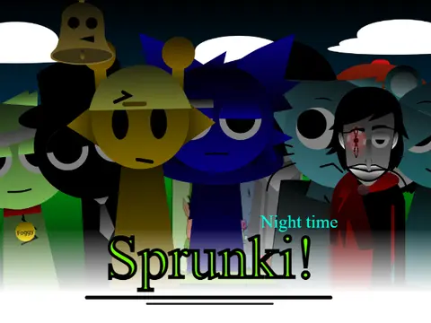 Sprunki Night Time 2.1 Official Game Cover - Horror Remaster Edition