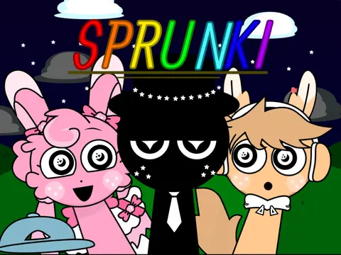 Logo for Sprunki Night V3 game