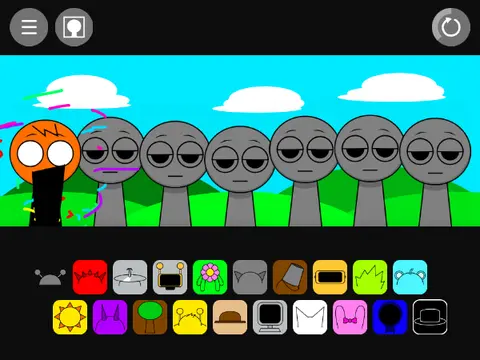 Sprunki Normal But Glicht Game Cover - Glitchy Sprunki Character