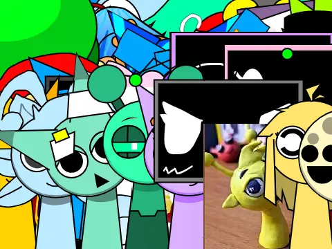 Sprunki OC game cover featuring customizable Sprunki character design elements