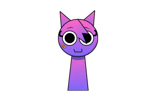 Sprunki OC AgainHazel fox character logo with cute design