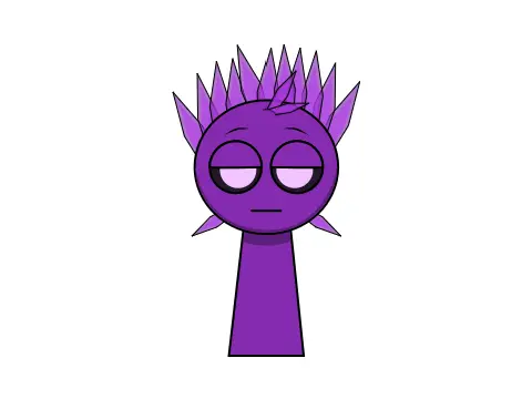 Amethyst Anthony - a purple-themed original Sprunki character with unique design features