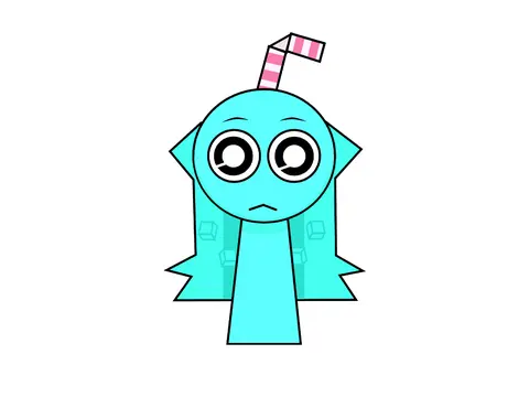 Sprunki OC Aqua Vector Logo - Water-themed character creator