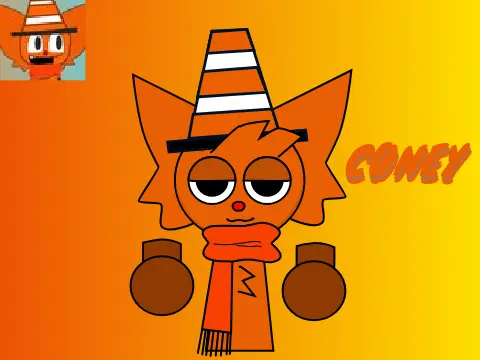 Logo featuring the Sprunki Original Character named Cney