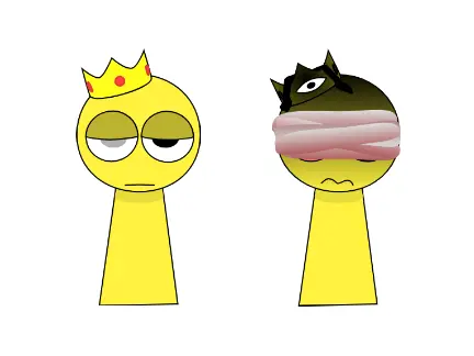 Logo showcasing the Sprunki Original Character Gerald, a yellow Sprunki with distinctive eyes