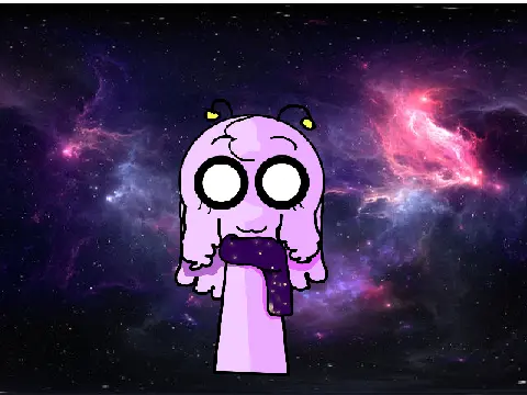Logo introducing the Sprunki Original Character named Luna, a young alien