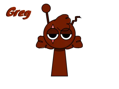 Sprunki OC Greg featuring the community-created Greg character