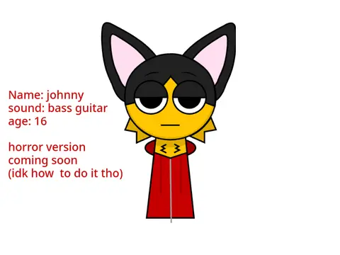 Sprunki original character Johnny showing unique design and character traits