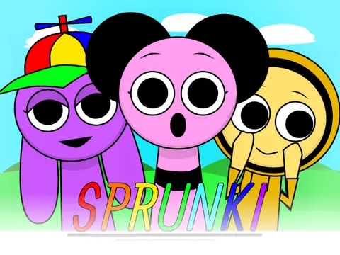 Sprunki OC Maker Sprunki 3 logo featuring customizable character options
