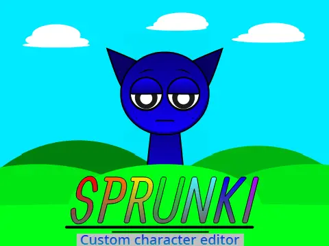Alone Sprunki character with drum and emotional expression
