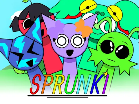 Official logo for Sprunki OC Real 2 Fixed game featuring custom character creation