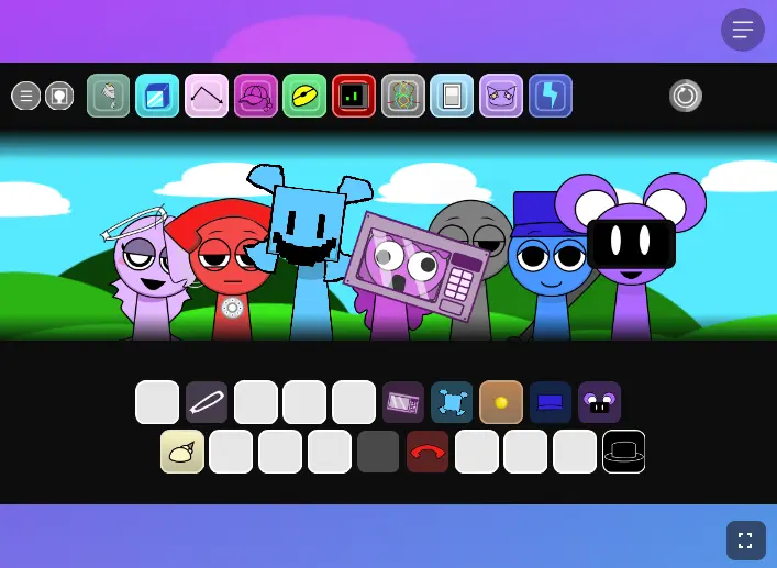 Sprunki OC Real Gameplay Screenshot - Character Customization Interface