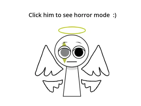 Logo for Sprunki OC Requiem, an angelic character with a scar and blind eye