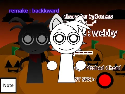 Logo introducing Webby, an original Sprunki character (OC) created by the fan community.