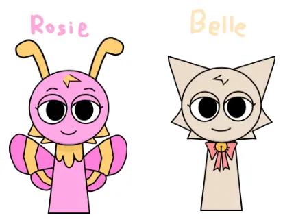 Collection of fan-made Sprunki OCs with ketchup bottle warning theme