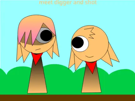 Sprunki OCs Digger and Shot Logo
