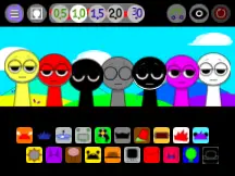 Official Sprunki of Colours Version 1.45 Game Logo - Colorful Horror Mod Characters