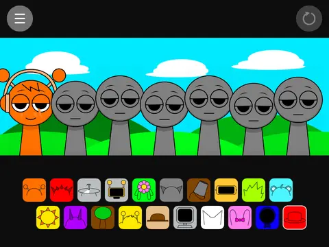 Sprunki Opssssss game logo featuring a fun bot character