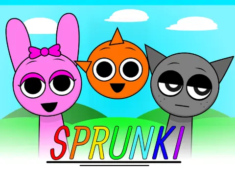 Sprunki Orange V2 Game Cover - Vibrant orange-themed characters