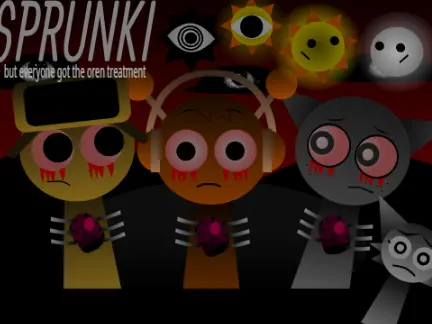 Official Sprunki Oren Treatment Game Logo Cover