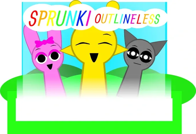 Sprunki Outlineless Visual Style Sprunki Outlineless Game Logo - Borderless Character Design