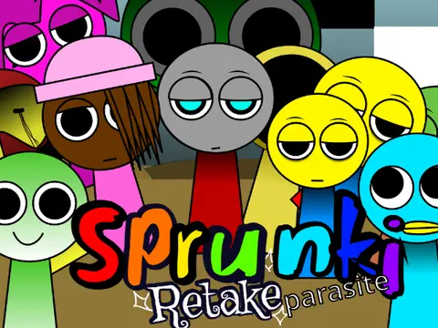 Sprunki Parasite Block Tales Mod Game Logo