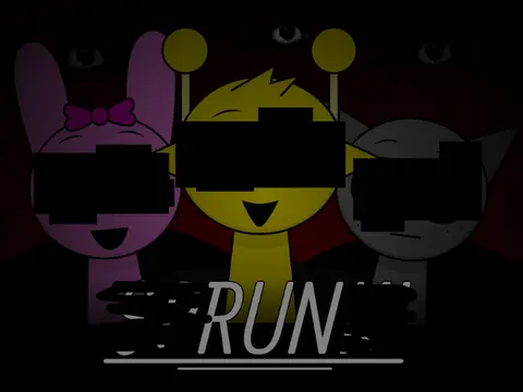 Sprunki Parasite Remake Enhanced Edition Logo - Horror Game Characters
