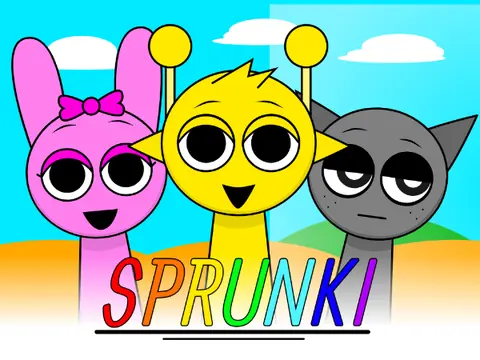 Sprunki Parasite Retake Edition Game Logo - Horror Remaster Version