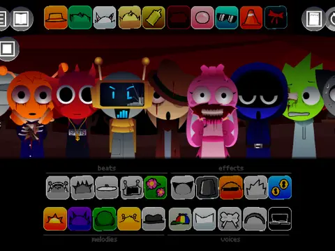 Official Sprunki Parodybox Demo game logo featuring colorful characters