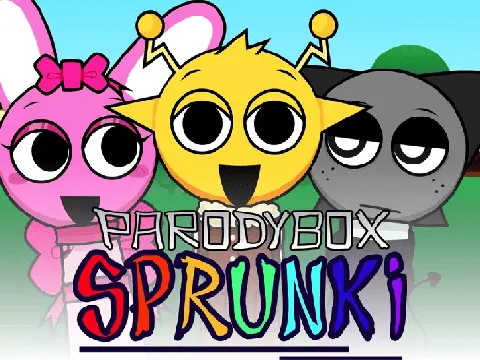 Official logo for Sprunki Parodybox New Version W.I.P game