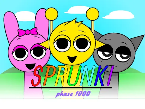 Sprunki Phase 1000 V2 music game character and interface