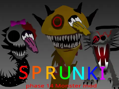 Official cover art for Sprunki Phase 14 Monster Mod horror game