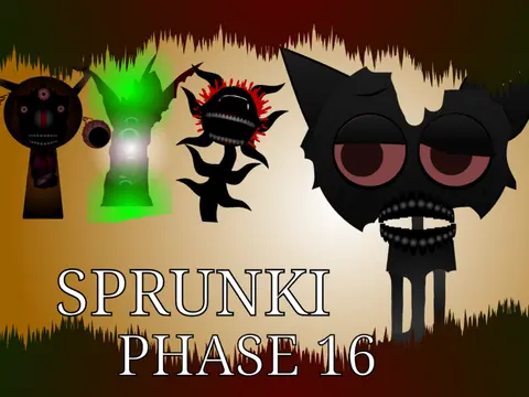 Sprunki Phase 16 Test Official Game Cover - Remastered Edition with Horror Elements