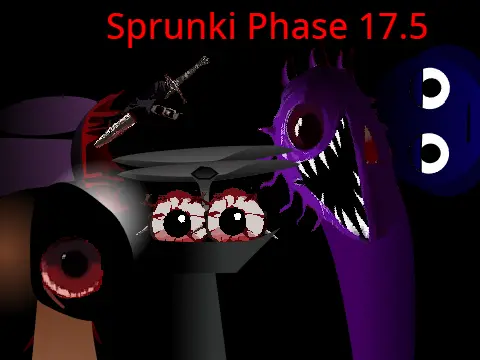 Sprunki Phase 17.5 Definitive Remaster Logo - Horror Edition with Baby Characters