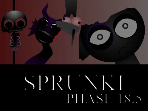 Official Sprunki Phase 18.5 Logo - Remastered Horror Edition with Babies Characters