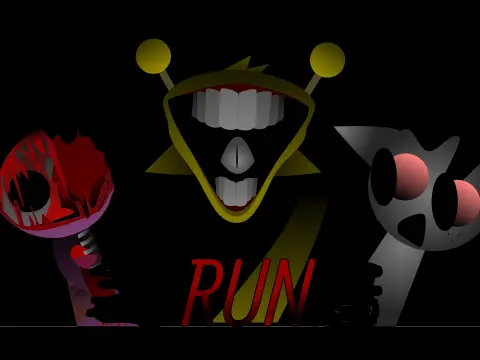 Sprunki Phase 200 New Game Logo - Colorful characters and musical elements