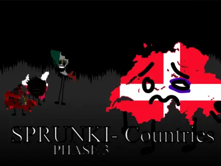 Sprunki Phase 3 Countries Edition Logo featuring international characters