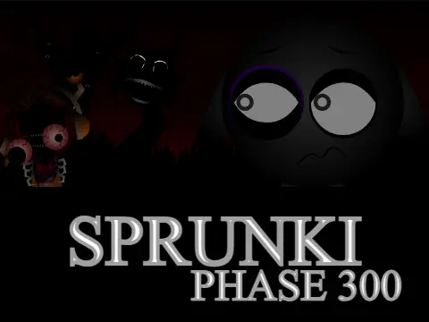 Sprunki Phase 300 Remastered Game Cover - Horror Retake Edition with Babies Characters