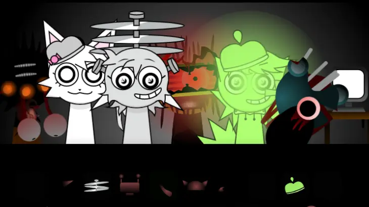 Sprunki Phase 5 Canon Edition gameplay screenshot showing character selection