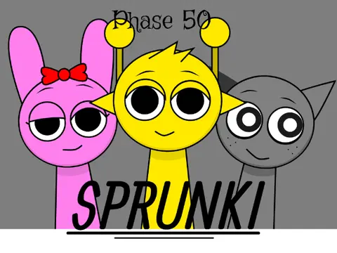 Official Sprunki Phase 50 But Alive game cover featuring alive characters