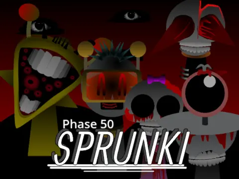 Official logo for Sprunki Phase 50 Remastered game featuring enhanced character designs