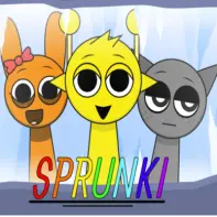 Colorful Sprunki Phase 8 characters creating music in this kids game