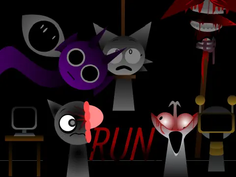 Sprunki Phase 8887 Official Game Logo - Horror Mod Edition