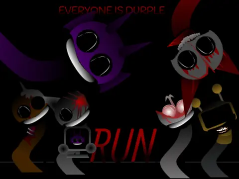 All-purple themed game logo for Sprunki Phase Durple Upgraded mod