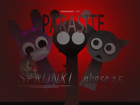 Sprunki Phase But Parasite New Update game logo with infected character design