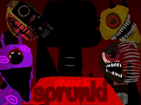 Logo for Sprunki Phase Definitive, a comprehensive collection edition of the Sprunki game