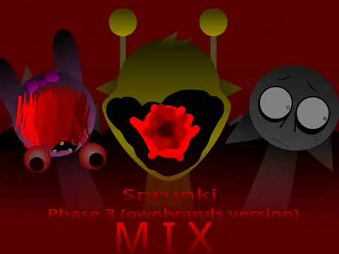 Logo for Sprunki Phase Owobrands Mix Game - A colorful mashup of Sprunki characters