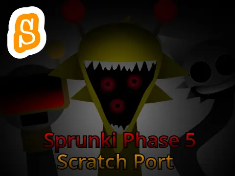 Logo for Sprunki Phase YNR Scratch Port Remix game on Scratch platform