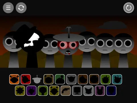 Official Sprunki Phase 1.8 Horror Edition Logo - Dark version with creepy characters